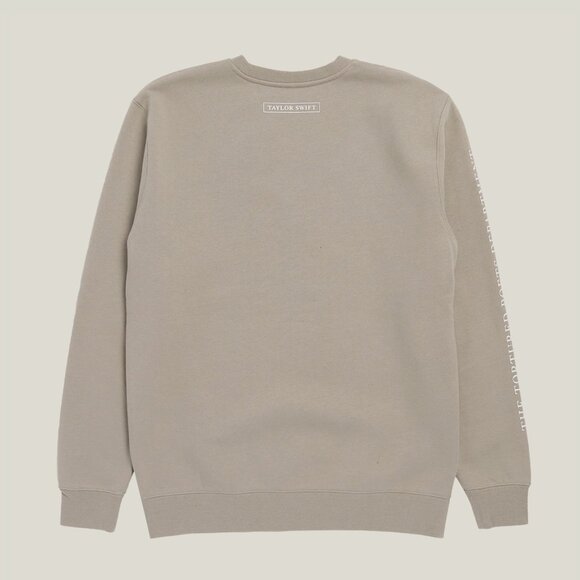 Taylor Swift Authentic The Tortured Poets Department Beige Crewneck Size XL - Picture 3 of 9